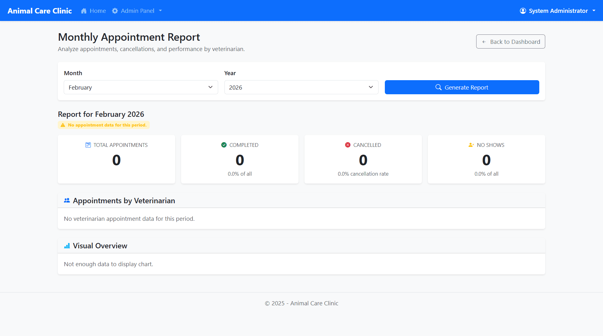 Animal Care Clinic Management System