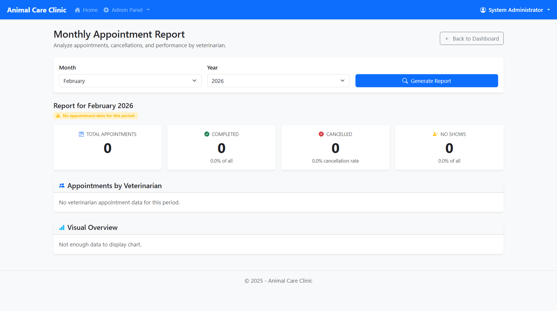 Animal Care Clinic Management System